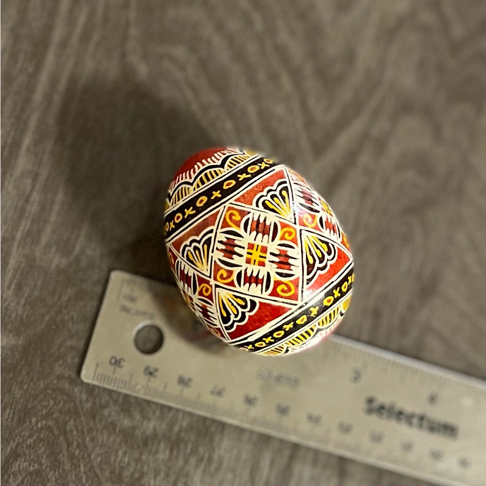 💛Vintage Ukrainian Hand-Painted REAL Egg PYSANKY писанки